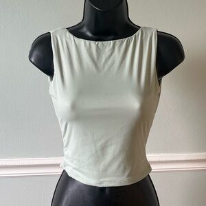 Elegant Mint Green Sleeveless Top